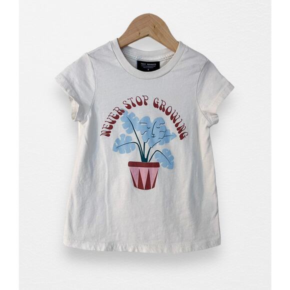 Tiny Whales Never Stop Growing Tee, Size 5 - Picture 1 of 7